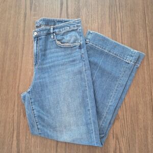 Chicos Trouser Jeans‎ Womens 16R 3R Medium Wash Wide Leg Denim Blue Pants